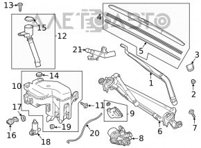 Left wiper arm Toyota Highlander 20-