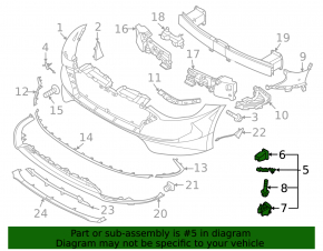 Front bumper mount right wing Hyundai Sonata 20-23 SE