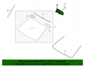 Auto-dimming interior mirror for Toyota Highlander 14-16