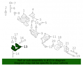 Engine mount bracket left upper Ford Flex 13-19