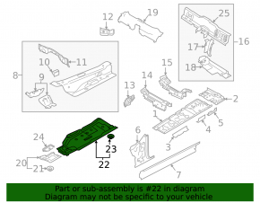 Bottom protection left Audi A5 F5 17- 5D