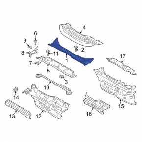 Plastic windshield wiper grille for Ford C-max MK2 2013-2018