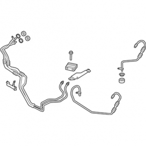 Lincoln MKC 15-19 transmission cooling pipes with valve