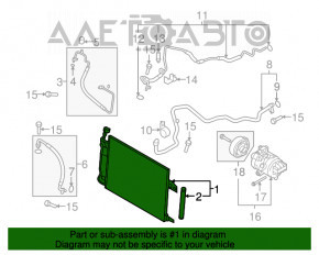 Mazda6 09-13 2.5" air conditioner condenser