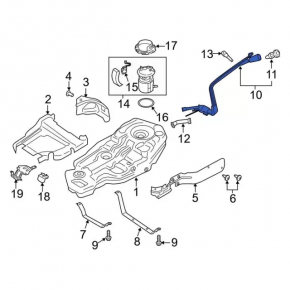 Fuel filler neck Ford Explorer 20-24 2.3T, 3.0T, 3.3