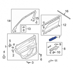 Ford Explorer 20-23 keyless outer front left door handle, no chrome
