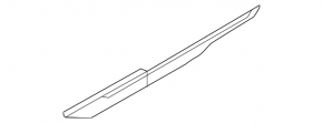 Land Rover Range Rover Velar 18-23 front left door molding, gloss black, gloss black insert