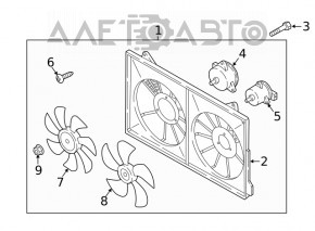 Diffuser radiator shroud assembly Mazda CX-5 17-25