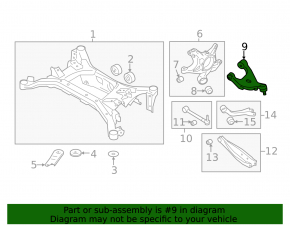 Upper rear left control arm for Toyota GT86 17-20