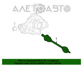 Drive axle rear right Mercedes X164 GL W164 ML