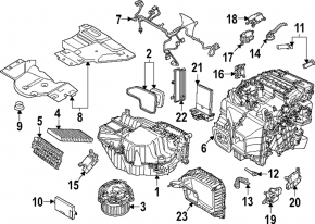 Air duct heater Volkswagen ID.4 21-23 to heater body ventilation