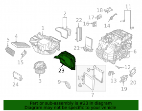 Air duct heater Volkswagen ID.4 21-23 to heater body ventilation