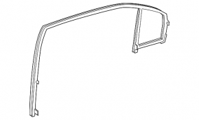 Window with glass seal front right Chevrolet Volt 11-15 scratch