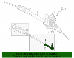 Left steering tip for BMW i3 14-21