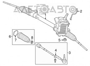 Left steering tip for BMW i3 14-21