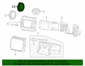 Speaker rear left Honda CRV 12-16 type 2