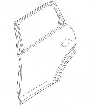 Door bare rear left Mini Cooper Countryman R60 10-16 silver