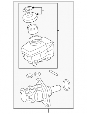 Lexus IS 14-16 brake master cylinder with reservoir