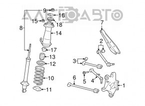 Rear stabilizer bar Lexus IS250 IS300 IS350 06-13 RWD