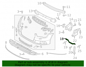 Right wing bracket Audi A7 12-18