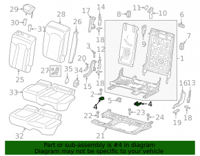 Rear seat runner cover, 2nd row, front, Audi Q8 19-23, black