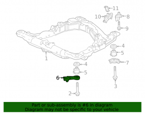 Front subframe burr front left Acura TLX 15-