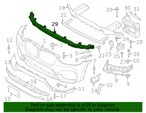 Front Bumper Absorber BMW X3 G01 18-21