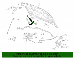 Right hood hinge VW Passat 20-22