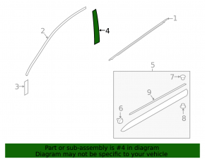 Door trim side front left Subaru Outback 20-23