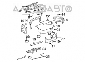 Rear shelf for Toyota Camry v30 2.4