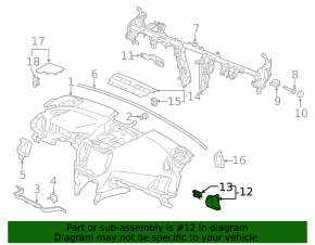 Front panel trim side right Subaru Forester 19- SK black