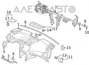 Front panel trim side right Subaru Forester 19- SK black