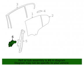 Rear right window lift motor BMW 3 F30 12-18