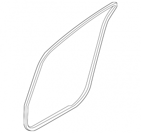Front left door seal for Nissan Leaf 13-16 black
