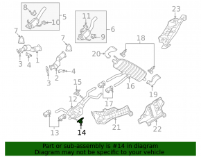 Front exhaust pipe bracket VW Touareg 11-17 3.6