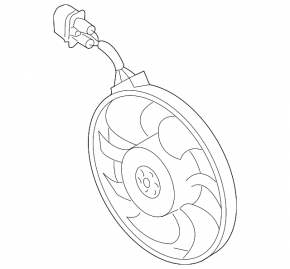 Right cooling fan for Audi Q7 4L 10-15 type 1