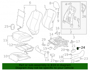 Driver's seat lumbar support control for Toyota Camry v55 15-17 beige