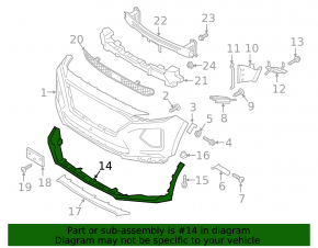 Front Bumper Lip Hyundai Santa FE 19-20 Structure