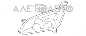 Right fog light frame Kia Optima 14-15 rest