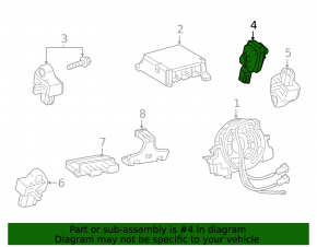 Airbag sensor door left Toyota Venza 21-