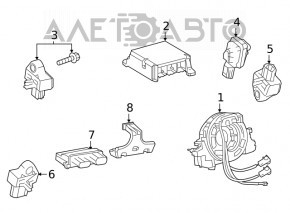 Airbag sensor door left Toyota Venza 21-