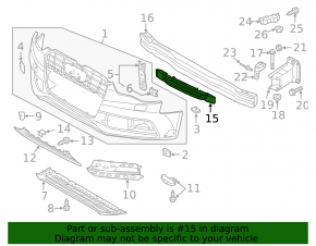 Audi A5 13-16 Front Bumper Absorber