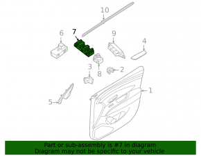 Front left window lift control Hyundai Tucson 22-24