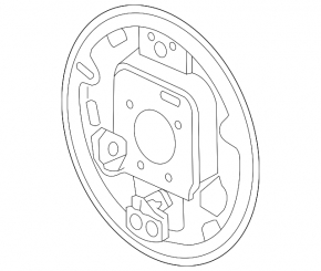 Rear left brake disc cover Chevrolet Trax 15-22 FWD for drum