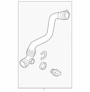 Cooling pipe lower Porsche Cayenne 958 11-17 Hybrid with sensor