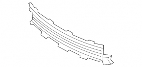 Front bumper central grille for Porsche Panamera 17-21