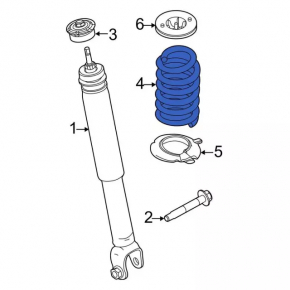 Rear left spring Ford Explorer 11-15 awd