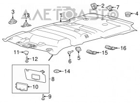 Ford Explorer 11-15 roof trim without sunroof black