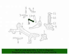 Rear left camber arm Mazda6 03-08 APPLUS