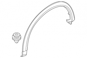 Front left fender arch trim Mazda CX-90 24-26 blue